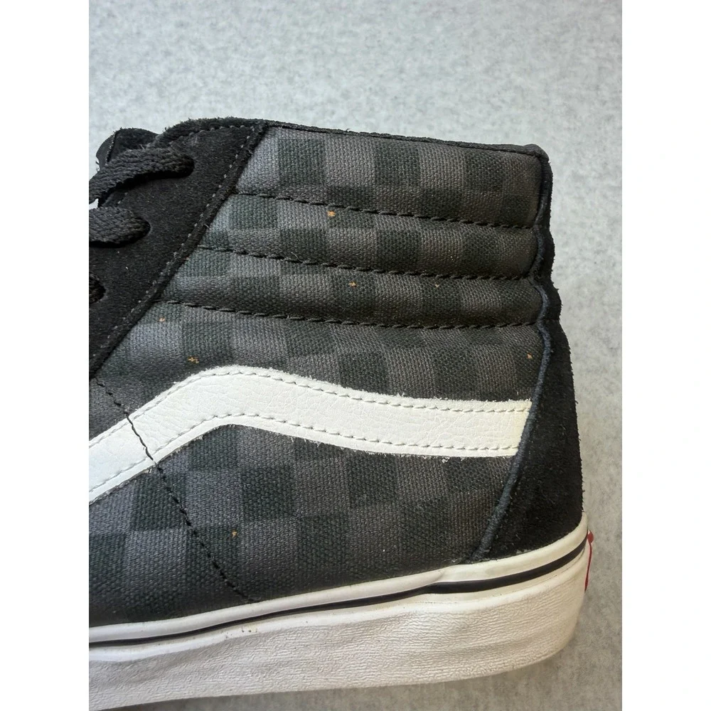 Vans Sk8-Hi Vansguard Checkerboard Black Charcoal Mens 11.5 High Top Sneakers